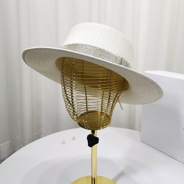 wide brim hats summer solid color straw hat women big along the beach diamond side sun sunscreen uv resistant panama cap, Blue;gray
wide brim hats summer solid color straw hat women big along the beach diamond side sun sunscreen uv resistant panama cap, Blue;gray