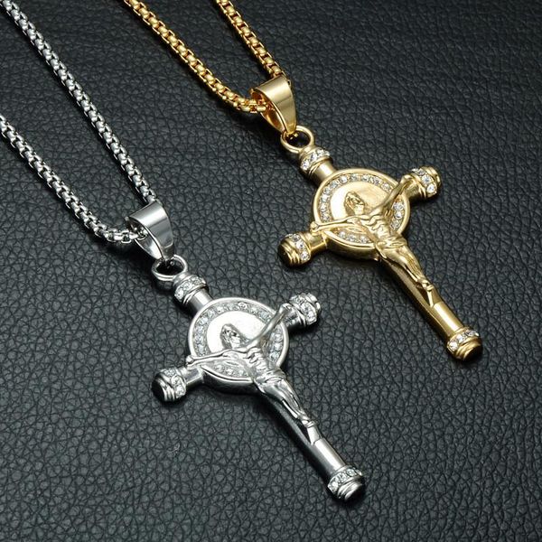 pendant necklaces religious jesus cross necklace for men fashion gold silver chain rhinestone hip hop jewelry gift
pendant necklaces religious jesus cross necklace for men fashion gold silver chain rhinestone hip hop jewelry gift