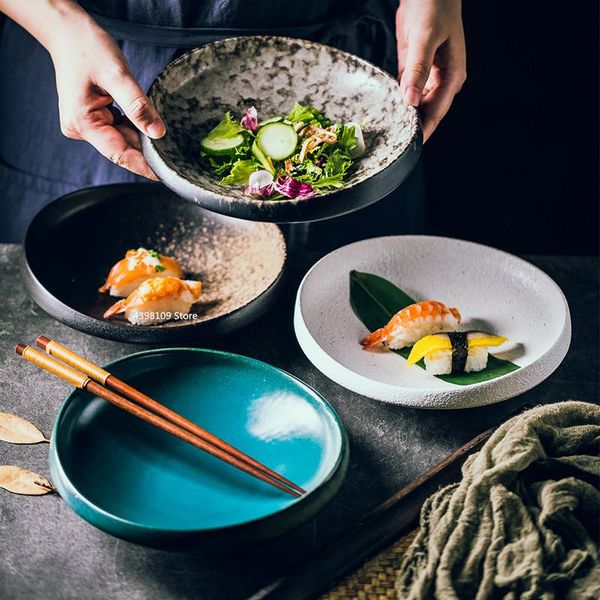 dishes & plates creative ceramic plate japanese retro tableware irregular thick-edged deep restaurant serving sushi soup
dishes & plates creative ceramic plate japanese retro tableware irregular thick-edged deep restaurant serving sushi soup