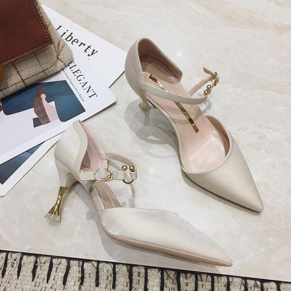 dress shoes elegant sweet pointed thick with single wild korean fashion small fresh high heels comfort womens ladies sandals, Black
dress shoes elegant sweet pointed thick with single wild korean fashion small fresh high heels comfort womens ladies sandals, Black
