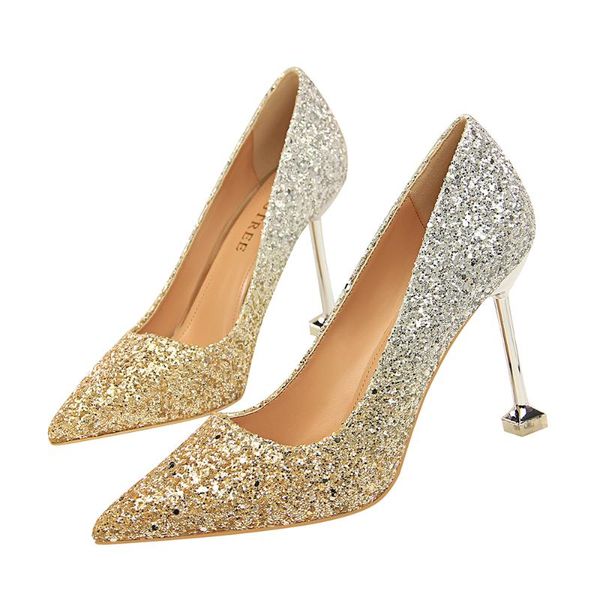 elegant women's shoes gradient 7 colors stiletto with high heels shallow mouth pointed toe sequins pumps dress, Black
elegant women's shoes gradient 7 colors stiletto with high heels shallow mouth pointed toe sequins pumps dress, Black