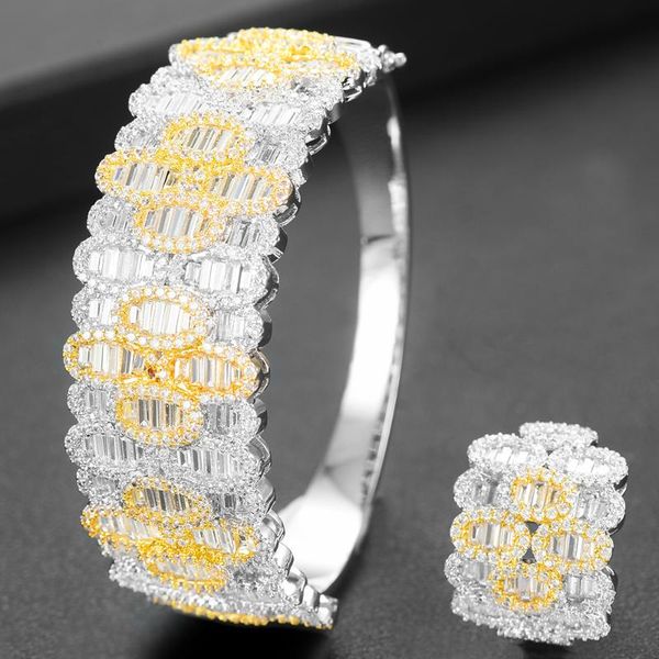 earrings & necklace blachette noble luxury 2pcs wide bangle ring set for women cubic zirconia wedding super elegant shiny accessories, Silver
earrings & necklace blachette noble luxury 2pcs wide bangle ring set for women cubic zirconia wedding super elegant shiny accessories, Silver