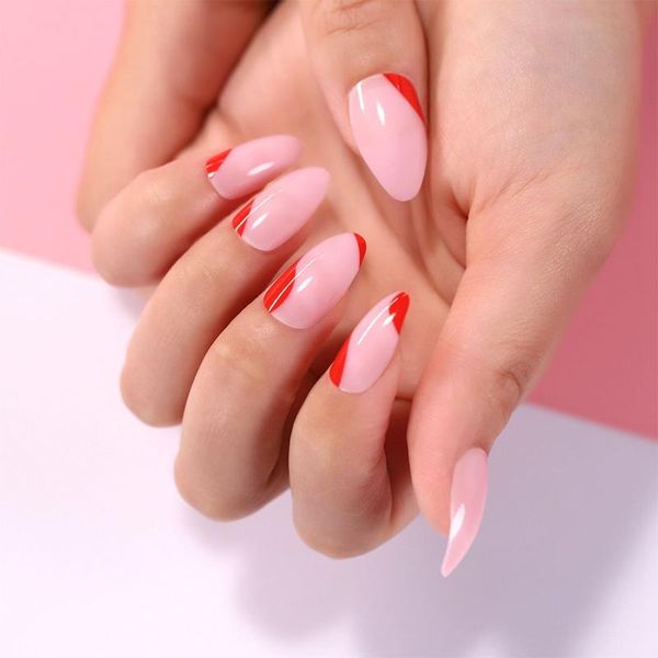 false nails ballerina almond detachable full cover artificial bow fake short french coffin wearable nail tips, Red;gold
false nails ballerina almond detachable full cover artificial bow fake short french coffin wearable nail tips, Red;gold