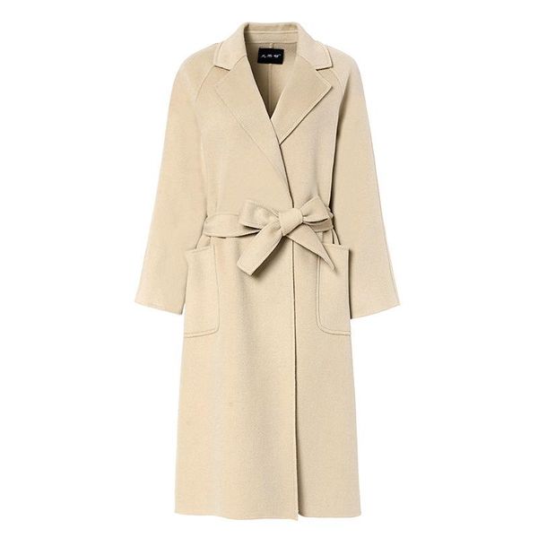 women's wool & blends double-faced cashmere coat for women 2021 autumn winter loose camel hand sewing woollen woolen cloth with waist c, Black
women's wool & blends double-faced cashmere coat for women 2021 autumn winter loose camel hand sewing woollen woolen cloth with waist c, Black