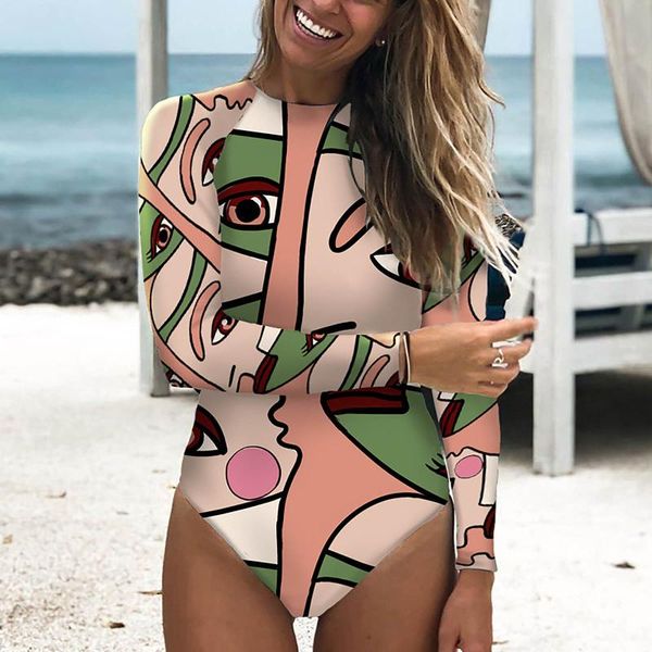 one-piece suits 2021 swimwear women print floral one piece swimsuit long sleeve bathing suit retro vintage beach wear surfing swim
one-piece suits 2021 swimwear women print floral one piece swimsuit long sleeve bathing suit retro vintage beach wear surfing swim