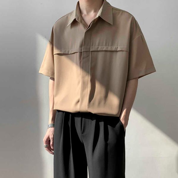 men's casual shirts summer short-sleeved fashion brown white men streetwear korean loose mens dress -2xl 3uai, White;black
men's casual shirts summer short-sleeved fashion brown white men streetwear korean loose mens dress -2xl 3uai, White;black
