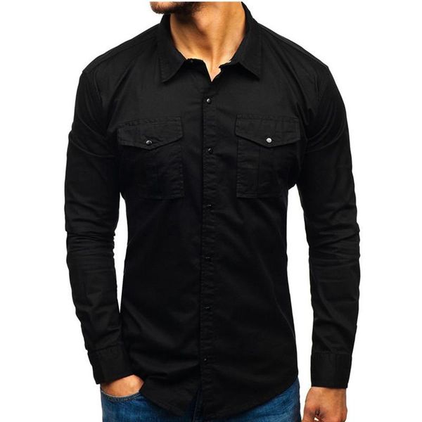 men's casual shirts 2021 autumn and winter shirt tooling multi-pocket long-sleeved solid color cotton, White;black
men's casual shirts 2021 autumn and winter shirt tooling multi-pocket long-sleeved solid color cotton, White;black