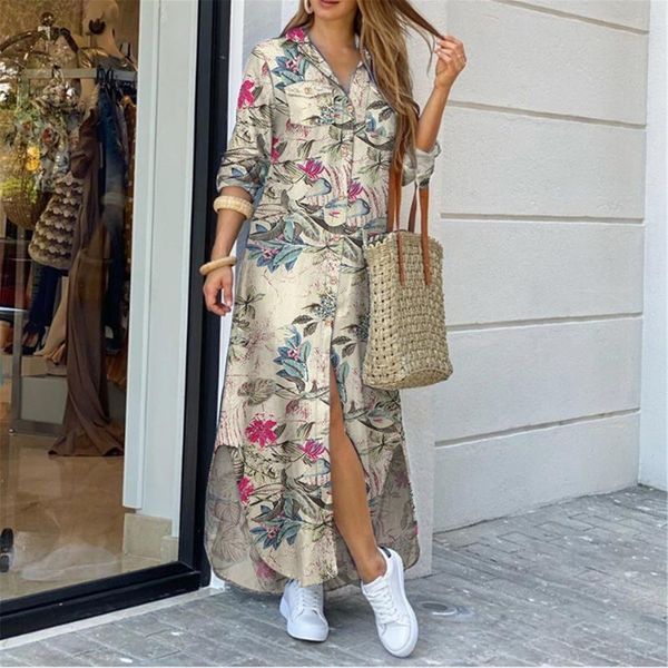 casual dresses women's fashion floral print high slits maxi dress v bottoned sleeveless lacing evening party summer ladies beach sundre, Black;gray
casual dresses women's fashion floral print high slits maxi dress v bottoned sleeveless lacing evening party summer ladies beach sundre, Black;gray