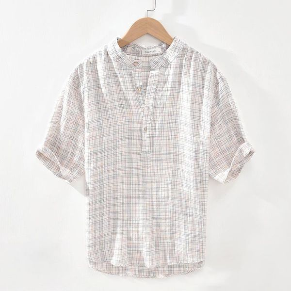 men's casual shirts 1220 summer linen plaid pullover thin loose half sleeve japan style student campus handsome youth yarn-dyed vintage, White;black
men's casual shirts 1220 summer linen plaid pullover thin loose half sleeve japan style student campus handsome youth yarn-dyed vintage, White;black