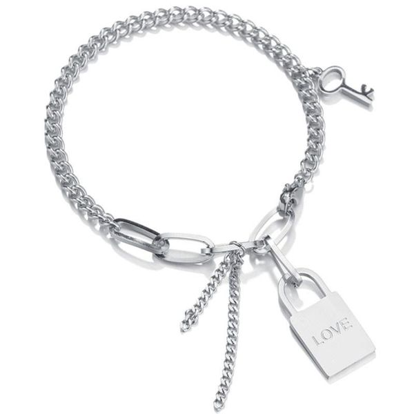 stainless steel hip hop lock bracelet pendant personality titanium thick chain key no fading link,, Black
stainless steel hip hop lock bracelet pendant personality titanium thick chain key no fading link,, Black