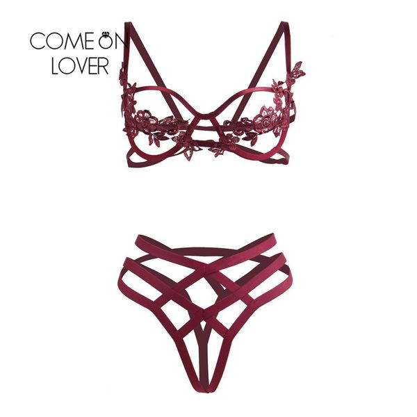 comeonlover women's 2 piece lingerie set strappy embroidery -xl cut out crisscross push up ladder bra panty set ri80854 210322, Red;black
comeonlover women's 2 piece lingerie set strappy embroidery -xl cut out crisscross push up ladder bra panty set ri80854 210322, Red;black