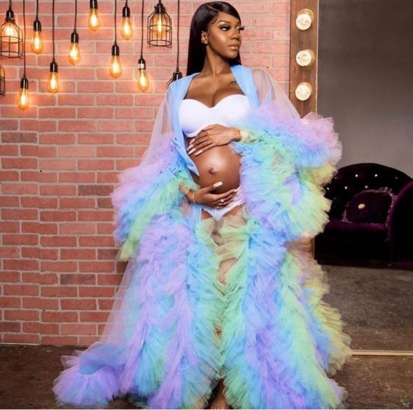 casual dresses fashion ruffles tulle robes women maternity dress po shoot extra puffy sleeves cape robe pography, Black;gray
casual dresses fashion ruffles tulle robes women maternity dress po shoot extra puffy sleeves cape robe pography, Black;gray
