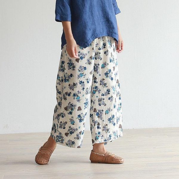 women's pants & capris women elastic waist printed wide leg ladies print high female summer trousers, Black;white
women's pants & capris women elastic waist printed wide leg ladies print high female summer trousers, Black;white