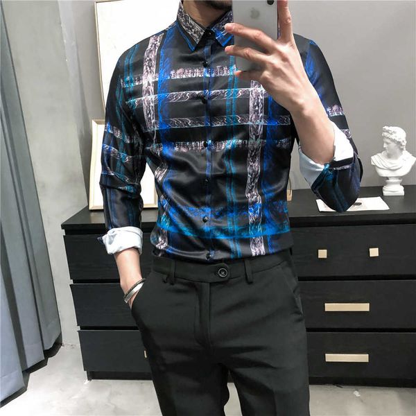 plaid shirts men formal business casual shirt long sleeve streetwear clothing social party blouse camisas para hombre 210527, White;black
plaid shirts men formal business casual shirt long sleeve streetwear clothing social party blouse camisas para hombre 210527, White;black