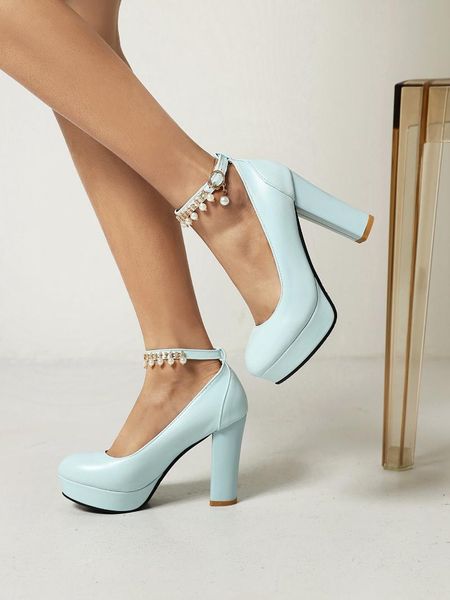 dress shoes thick-heel platform summer cool pumps violet rhinestone chain pearl string office high heels bowknot metal love sweet, Black
dress shoes thick-heel platform summer cool pumps violet rhinestone chain pearl string office high heels bowknot metal love sweet, Black