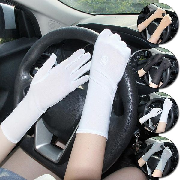 five fingers gloves 2pcs women' sunscreen spandex elastic thin style performance wedding etiquette cycling driving printing white s78, Blue;gray
five fingers gloves 2pcs women' sunscreen spandex elastic thin style performance wedding etiquette cycling driving printing white s78, Blue;gray