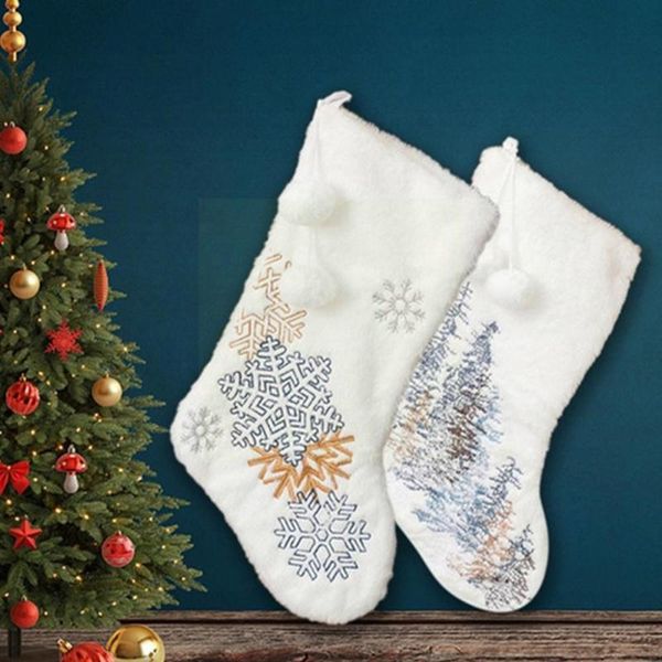 christmas decorations snowflakes embroidered white flannel stockings hanging decoration bag candy gifts socks tree fireplace xmas loops v3t4
christmas decorations snowflakes embroidered white flannel stockings hanging decoration bag candy gifts socks tree fireplace xmas loops v3t4