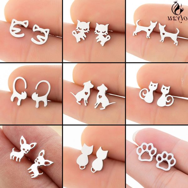 lovely stainless steel cat earrings for women children jewelry trendy cute animal dog paw stud girls birthday gifts, Golden
lovely stainless steel cat earrings for women children jewelry trendy cute animal dog paw stud girls birthday gifts, Golden