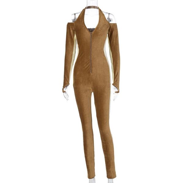 women's jumpsuits & rompers halter jumpsuit, long sleeve cold shoulder zip front solid color one piece romper, Black;white
women's jumpsuits & rompers halter jumpsuit, long sleeve cold shoulder zip front solid color one piece romper, Black;white