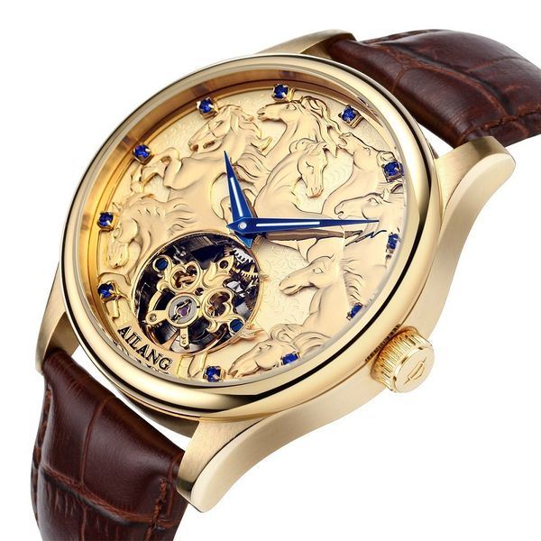ai lang automatic mechanical watch boy xiao jinlong yinlong men's watch, Slivery;brown
ai lang automatic mechanical watch boy xiao jinlong yinlong men's watch, Slivery;brown