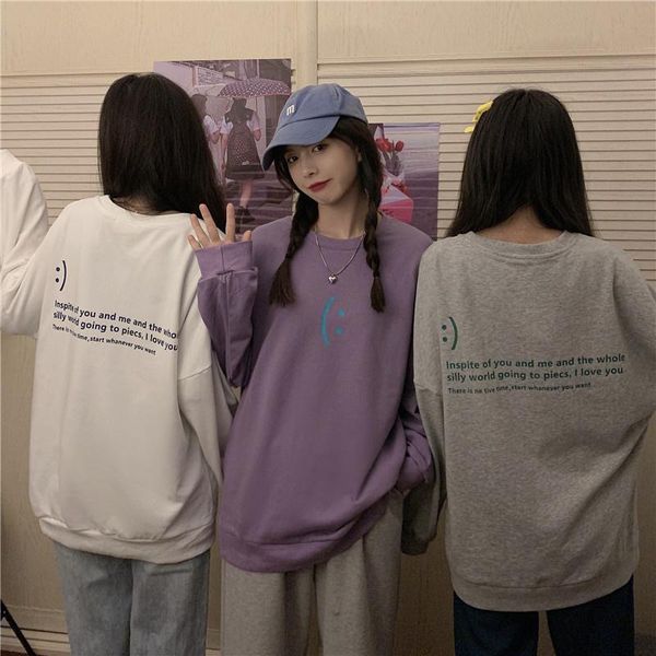 women's sweaters real po of autumn clothing korean style round neck print sweatshirt women, White;black
women's sweaters real po of autumn clothing korean style round neck print sweatshirt women, White;black
