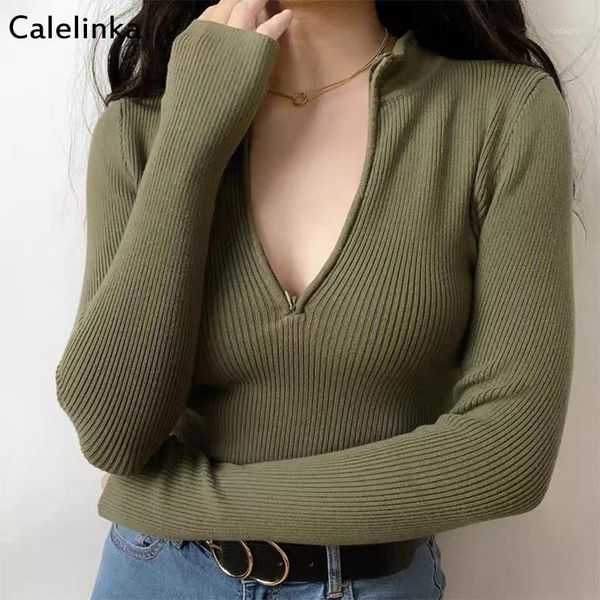calelinka casual deep v neck women knitted ribbed elastic green sweater girl harajuku autumn long sleeve stretch crop women's sweat, White;black
calelinka casual deep v neck women knitted ribbed elastic green sweater girl harajuku autumn long sleeve stretch crop women's sweat, White;black