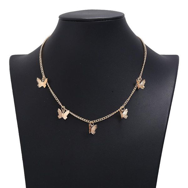 three dimensional butterfly necklace retro european and american joker simple fashion style collarbone chain chokers, Golden;silver
three dimensional butterfly necklace retro european and american joker simple fashion style collarbone chain chokers, Golden;silver