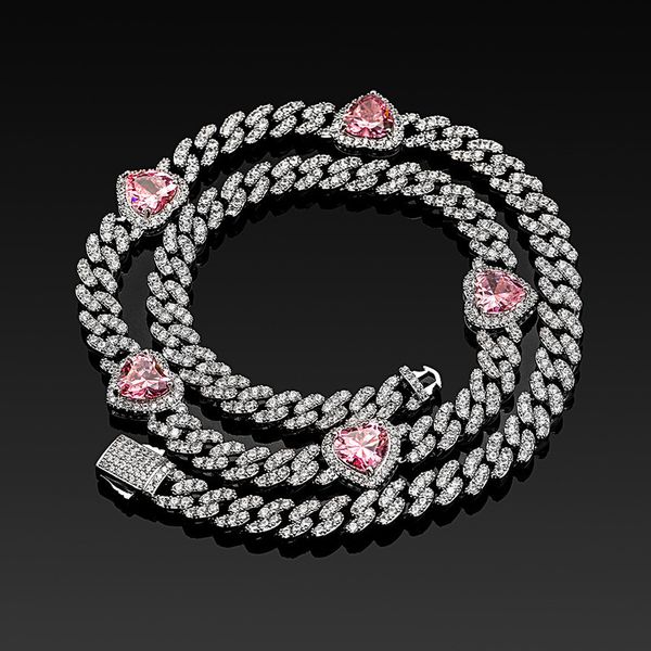 8mm iced out cuban chain cubic zircon cz heart pendant necklace hip hop bling women choker jewelry gift, Silver
8mm iced out cuban chain cubic zircon cz heart pendant necklace hip hop bling women choker jewelry gift, Silver