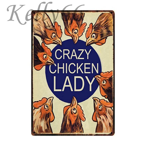 crazy chicken lady the rooster may crow fresh farm metal tin sign home decor wall art painting 20*30 cm size y-1043
crazy chicken lady the rooster may crow fresh farm metal tin sign home decor wall art painting 20*30 cm size y-1043