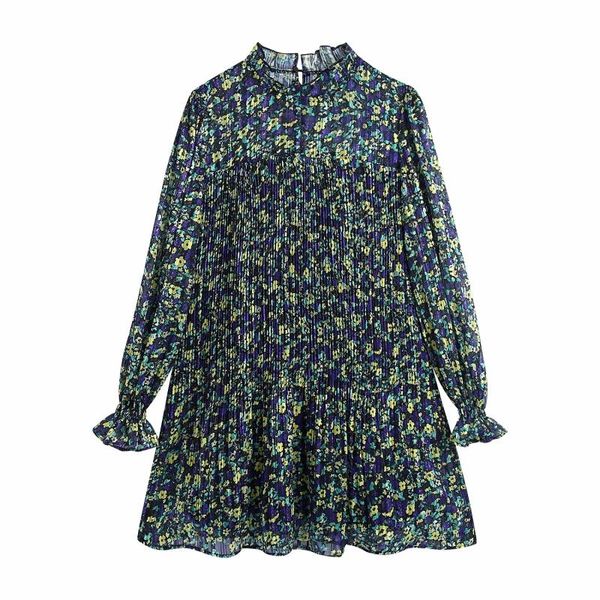casual dresses vintage elegant floral printed pleated mini dress women fashion o-neck flare sleeve female chic vestidos, Black;gray
casual dresses vintage elegant floral printed pleated mini dress women fashion o-neck flare sleeve female chic vestidos, Black;gray