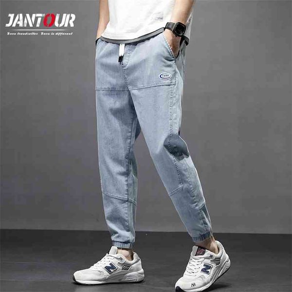 jantour brand men's imitate jeans jogger harem denim cargo pants ankle banded hip hop harajuku cotton trousers male blue 3xl 4xl 210714, Black
jantour brand men's imitate jeans jogger harem denim cargo pants ankle banded hip hop harajuku cotton trousers male blue 3xl 4xl 210714, Black