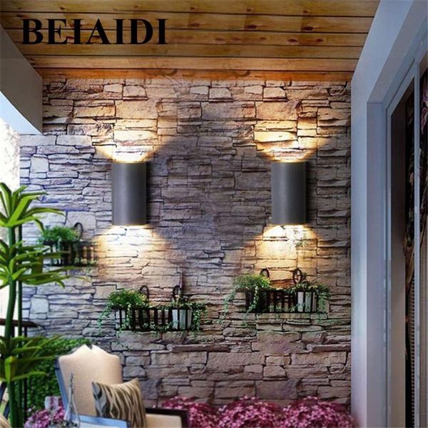 wall lamp beiaidi waterproof 10w aluminum cob led light modern home indoor outdoor garden balcony aisle sconce