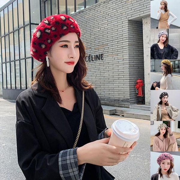 berets women french style plush beret vintage leopard print warm painter beanie hat, Blue;gray
berets women french style plush beret vintage leopard print warm painter beanie hat, Blue;gray