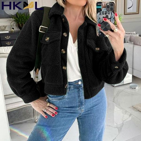 women's vests women jackets outwear lapel single breasted pocket design long sleeve solid color lamb wool warm cropped fashion, Black;white
women's vests women jackets outwear lapel single breasted pocket design long sleeve solid color lamb wool warm cropped fashion, Black;white
