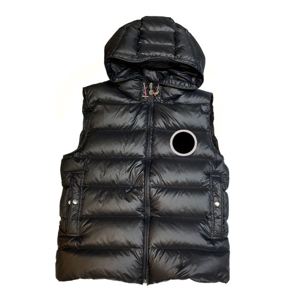 designer mens hooded down vests jackets flocking badge jacket vest outerwear, Black;white
designer mens hooded down vests jackets flocking badge jacket vest outerwear, Black;white