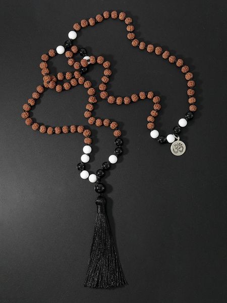 pendant necklaces oaiite yoga meditation necklace ethnic bohemian 108 mala bead onyx and rudraksha prayer with black tassel, Silver
pendant necklaces oaiite yoga meditation necklace ethnic bohemian 108 mala bead onyx and rudraksha prayer with black tassel, Silver