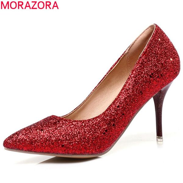 dress shoes morazora plus size 32-46 women pumps fashion shallow pointed toe lady high heels elegant thin wedding, Black
dress shoes morazora plus size 32-46 women pumps fashion shallow pointed toe lady high heels elegant thin wedding, Black