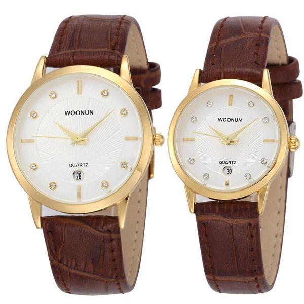 wristwatches production 2021 woonun couple watches for lovers leather strap quartz wristwatch casual bracelet, Slivery;brown
wristwatches production 2021 woonun couple watches for lovers leather strap quartz wristwatch casual bracelet, Slivery;brown