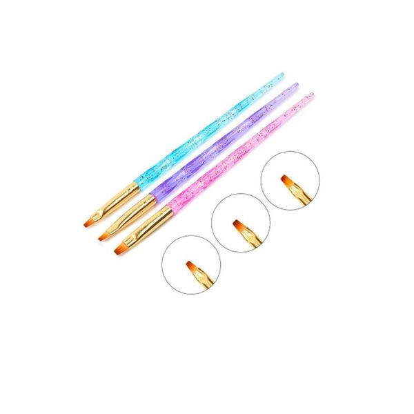 3pcs professional manicure uv gel brush pen transparent acrylic nail art painting drawing potherapy tools equipment, Silver
3pcs professional manicure uv gel brush pen transparent acrylic nail art painting drawing potherapy tools equipment, Silver