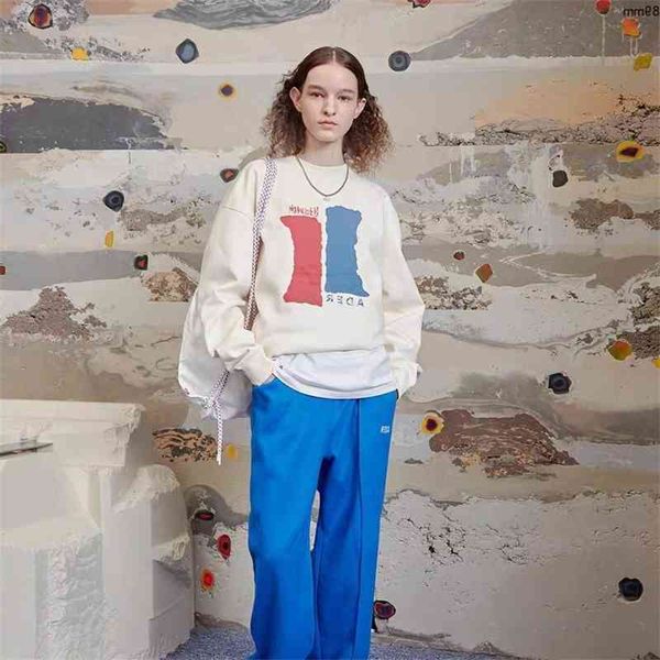korea ader co bred camp sweater long korean version trend loose simple round neck printed red and blue stickers, Black
korea ader co bred camp sweater long korean version trend loose simple round neck printed red and blue stickers, Black