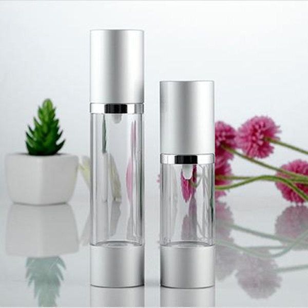 30ml 50ml silver high-grade refillable bottles portable airless pump dispenser bottle for travel lotion f20211040 storage & jars
30ml 50ml silver high-grade refillable bottles portable airless pump dispenser bottle for travel lotion f20211040 storage & jars