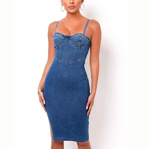 casual dresses denim bodycon dress removable straps pads underwire jeans midi slip women streetwear chic party robe, Black;gray
casual dresses denim bodycon dress removable straps pads underwire jeans midi slip women streetwear chic party robe, Black;gray