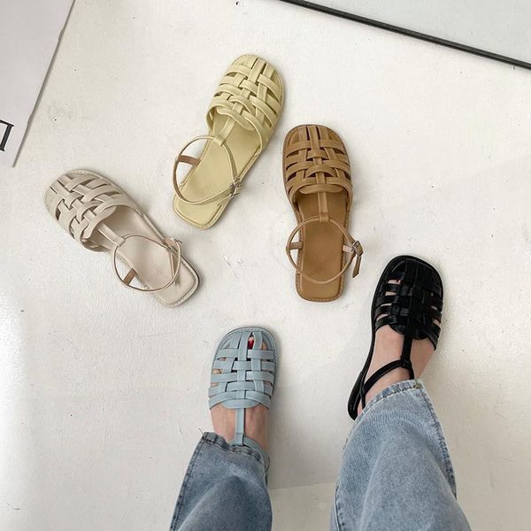 sandals summer rome flats casual beach shoes women pu leather weave gladiator design elegant, Black
sandals summer rome flats casual beach shoes women pu leather weave gladiator design elegant, Black