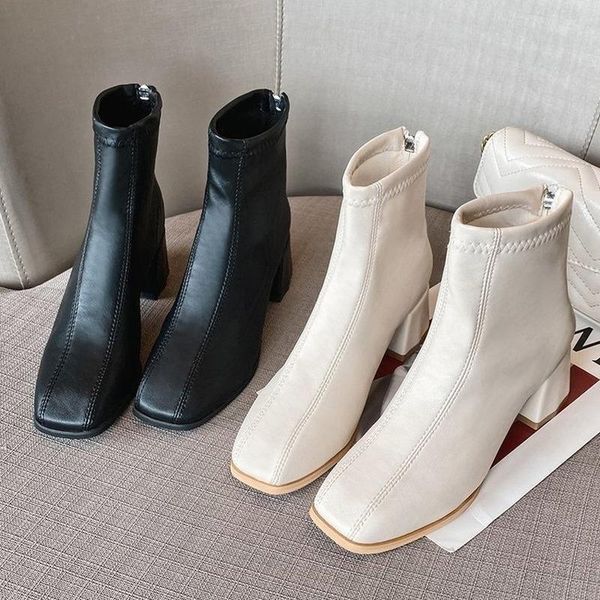 boots autumn korean version of square toe back zipper ankle 2021 female women thick heel, Black
boots autumn korean version of square toe back zipper ankle 2021 female women thick heel, Black