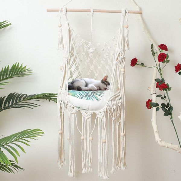 bohemian handwoven tapestry cotton pet cat hammock swing bed macrame for home bedroom decoration wall hanging without mat beds & furniture
bohemian handwoven tapestry cotton pet cat hammock swing bed macrame for home bedroom decoration wall hanging without mat beds & furniture
