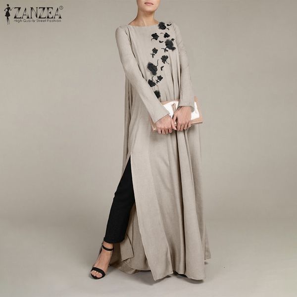 dresses fashion floral sundress 2021 women's printed dress high split maxi vesitidos female casual o neck robe femme oversized, Black;gray
dresses fashion floral sundress 2021 women's printed dress high split maxi vesitidos female casual o neck robe femme oversized, Black;gray