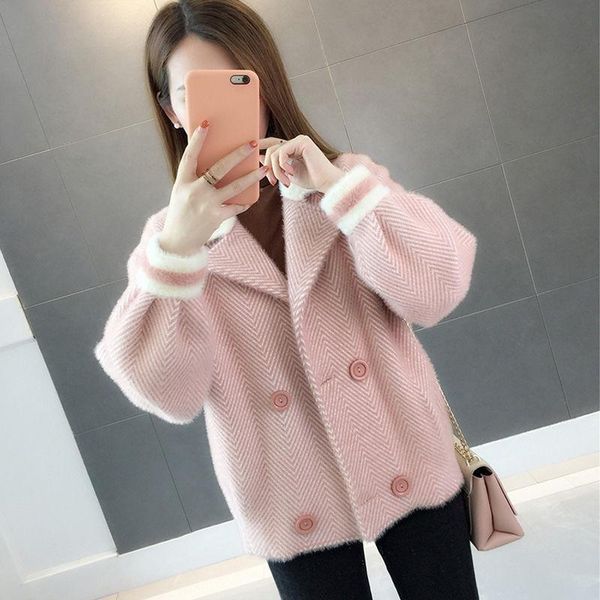 women's knits & tees women 2021 autumn winter plus size cardigan coats female imitation mink velvet knit jackets ladies short warm over, White
women's knits & tees women 2021 autumn winter plus size cardigan coats female imitation mink velvet knit jackets ladies short warm over, White