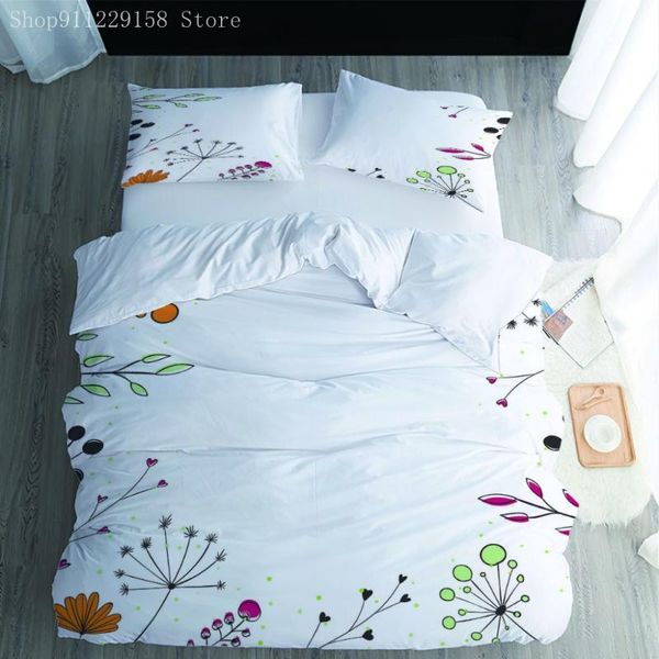 bedding sets white duvet cover 3d printing set valentine girl gift microfiber bedroom