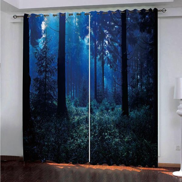 curtain & drapes softbatf dark forest printing blackout curtains fabric window for living room bedroom drop 
curtain & drapes softbatf dark forest printing blackout curtains fabric window for living room bedroom drop