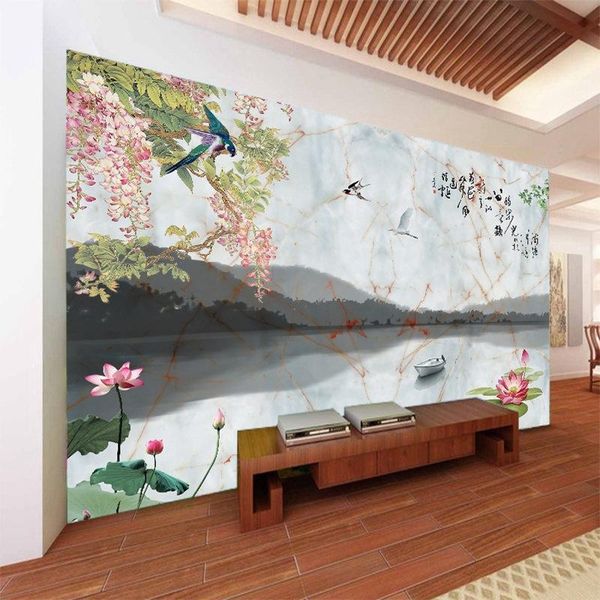 wallpapers 3dcustomized mural wallpaper large chinese style landscape painting with flower bird behind tv sofa as background in room
wallpapers 3dcustomized mural wallpaper large chinese style landscape painting with flower bird behind tv sofa as background in room
